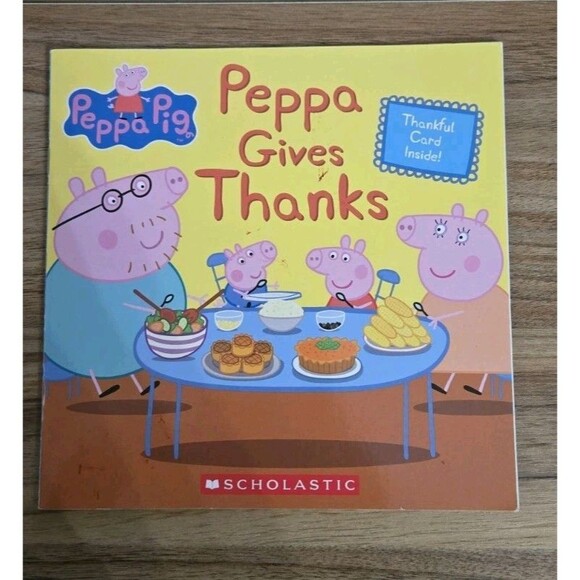 Peppa Gives Thanks Paperback Book By Rusu Meredith Peppa Pig Thankful Story Cute - Picture 1 of 7